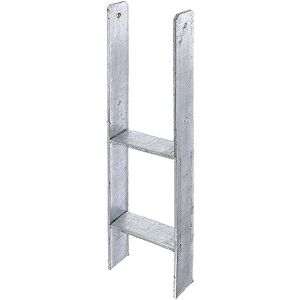 Alberts GAH- 213893 H-Post Support, hot-dip galvanised, Clear Width 141 mm, Total Height 600 mm, Material Thickness 6 mm Alberts GAH- 213893 H-Post Support, hot-dip galvanised, Clear Width 141 mm, Total Height 600 mm, Material Thickness 6 mm