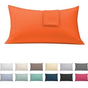 ECOMMERC3 Pack of 2 Pillowcases 45 x 85 Extra Soft and Comfortable Orange Pillow Case Made 100% in Spain, Breathable, Easy to Wash ECOMMERC3 Pack of 2 Pillowcases 45 x 85 Extra Soft and Comfortable Orange Pillow Case Made 100% in Spain, Breathable, Easy to Wash
