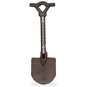 Relaxdays Thermometer, Spade, Outdoor, Garden, Decoration, Read Temperature, Wall Ornament, Decor, HxW: 30 x 9 cm, Brown Relaxdays Thermometer, Spade, Outdoor, Garden, Decoration, Read Temperature, Wall Ornament, Decor, HxW: 30 x 9 cm, Brown