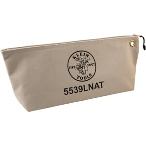 KLEIN TOOLS Canvas Zipper Pouch, 40.6 cm Tool Bag Storage Organizer, Natural 5539LNAT KLEIN TOOLS Canvas Zipper Pouch, 40.6 cm Tool Bag Storage Organizer, Natural 5539LNAT