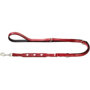 HUNTER Swiss Organic Leather Training Lead, Medium, Black/Red HUNTER Swiss Organic Leather Training Lead, Medium, Black/Red