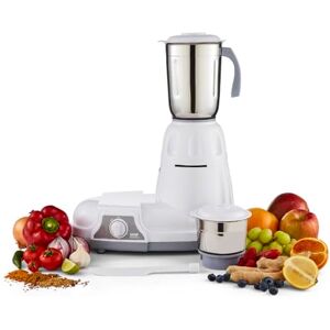 GEEPAS 550W 2-in-1 Mixer Grinder Stainless Steel Jars, Blades 3 Speed Control, Perfect for Chutney, Dry & Wet Fine Grinding Mixing, Safety Twist Lock Overload Protection 2 Year Warranty, White GEEPAS 550W 2-in-1 Mixer Grinder Stainless Steel Jars, Blades 3 Speed Control, Perfect for Chutney, Dry & Wet Fine Grinding Mixing, Safety Twist Lock Overload Protection 2 Year Warranty, White