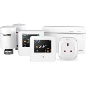 Drayton Wiser Smart Thermostat Kit 3 with 2 TRVs & Smart Plug Complete Heating & Hot Water Control Compatible with Boilers, White Drayton Wiser Smart Thermostat Kit 3 with 2 TRVs & Smart Plug Complete Heating & Hot Water Control Compatible with Boilers, White