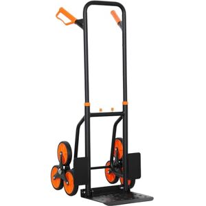 DURHAND Stair Climbing Hand Truck, Heavy Duty Foldable Trolley on Wheels, Multi-Purpose Sack, Steel Truck Moving Trolley, 120kg, Orange DURHAND Stair Climbing Hand Truck, Heavy Duty Foldable Trolley on Wheels, Multi-Purpose Sack, Steel Truck Moving Trolley, 120kg, Orange