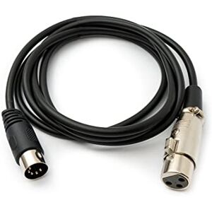 SYSTEM-S Audio Cable 150 cm XLR 3-Pin Female to DIN 5-Pin Male Adapter in Black SYSTEM-S Audio Cable 150 cm XLR 3-Pin Female to DIN 5-Pin Male Adapter in Black