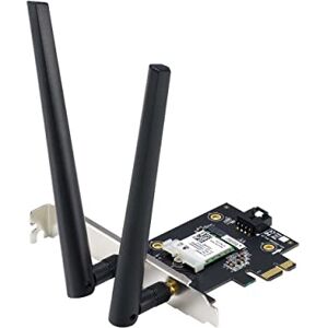 Asus PCE-AXE5400 AXE5400 Wi-Fi 6E Tri-Band PCI Express Adapter, Bluetooth 5.2, OFDMA & MU-MIMO Asus PCE-AXE5400 AXE5400 Wi-Fi 6E Tri-Band PCI Express Adapter, Bluetooth 5.2, OFDMA & MU-MIMO