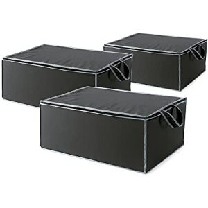 Compactor Set of 3 Duvet Storage Bags, 55 x 45 x 25 cm, PEVA, Urban Range, Black/Grey, RAN9839 Compactor Set of 3 Duvet Storage Bags, 55 x 45 x 25 cm, PEVA, Urban Range, Black/Grey, RAN9839
