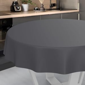 ANRO Oilcloth Tablecloth, Washable, Oilcloth, Garden Tablecloth, Outdoor, Indoor, Round, 140 cm, Cutting Edge, Anthracite ANRO Oilcloth Tablecloth, Washable, Oilcloth, Garden Tablecloth, Outdoor, Indoor, Round, 140 cm, Cutting Edge, Anthracite