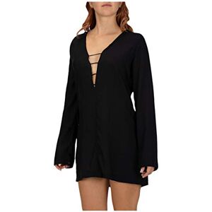 Hurley W Hana Hooded Coverup Dress Black, Large Hurley W Hana Hooded Coverup Dress Black, Large