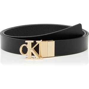 Calvin Klein Jeans Women's Monogram Plaque Buckle 25MM REV LV04K7005G Belts, Black (BLACK/CK LIGHT GOLD), 90 Calvin Klein Jeans Women's Monogram Plaque Buckle 25MM REV LV04K7005G Belts, Black (BLACK/CK LIGHT GOLD), 90