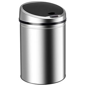 Ribelli Stainless Steel Bin 60 Litres Waste Bin with Sensor Automatic Opening and Closing Clamping Ring for Bin Bags Removable Lid with LED Function Indicator (Chrome) Ribelli Stainless Steel Bin 60 Litres Waste Bin with Sensor Automatic Opening and Closing Clamping Ring for Bin Bags Removable Lid with LED Function Indicator (Chrome)