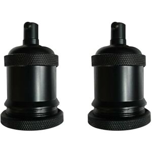 LEDSone E27 Vintage Solid Bulb Socket Ceramics Lamp Holder Edison Screw Light Bulb Socket Adapter Ideal for Vintage Edison Filament Bulbs Antique metal (Black 2 Pack) LEDSone E27 Vintage Solid Bulb Socket Ceramics Lamp Holder Edison Screw Light Bulb Socket Adapter Ideal for Vintage Edison Filament Bulbs Antique metal (Black 2 Pack)