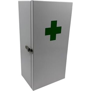 Relaxdays medicine cabinet, 3 shelves, HxWxD: 42 x 21 x 15.5 cm, wall-mounted, medical cabinet, white/green Relaxdays medicine cabinet, 3 shelves, HxWxD: 42 x 21 x 15.5 cm, wall-mounted, medical cabinet, white/green