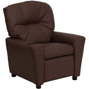 Flash Furniture Chandler Contemporary Brown LeatherSoft Kids Recliner with Cup Holder Flash Furniture Chandler Contemporary Brown LeatherSoft Kids Recliner with Cup Holder