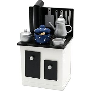 Dekohelden24 Wooden Smoker with Kitchen Utensils in Black-White, L x W x H Approx. 9 x 7 x 15 cm, 15 cm Dekohelden24 Wooden Smoker with Kitchen Utensils in Black-White, L x W x H Approx. 9 x 7 x 15 cm, 15 cm