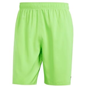 adidas Men's Solid CLX Classic-Length Swim Shorts, Lucid Lime/White, XS adidas Men's Solid CLX Classic-Length Swim Shorts, Lucid Lime/White, XS
