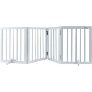 Vevor White Foldable Dog Gate - Indoor Pet Barrier Vevor White Foldable Dog Gate - Indoor Pet Barrier