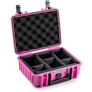 B&W Outdoor Transport Case Type 1000 Pink with Variable Compartments Waterproof according to IP67 Certification, Dustproof, Shatterproof and Indestructible, Pink, Typ 1000 Innenmaß B&W Outdoor Transport Case Type 1000 Pink with Variable Compartments Waterproof according to IP67 Certification, Dustproof, Shatterproof and Indestructible, Pink, Typ 1000 Innenmaß