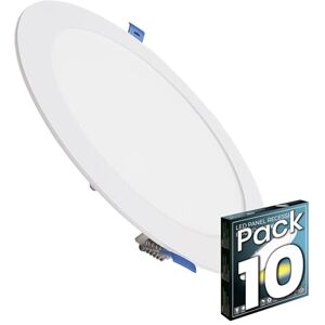 LED ATOMANT Pack of 10 x LED Downlight Extra Flat Round Panel 220 mm 20W, 1800 Lumens, Cold Light Colour (6500K), Standard Cut 200 mm, Driver Included LED ATOMANT Pack of 10 x LED Downlight Extra Flat Round Panel 220 mm 20W, 1800 Lumens, Cold Light Colour (6500K), Standard Cut 200 mm, Driver Included