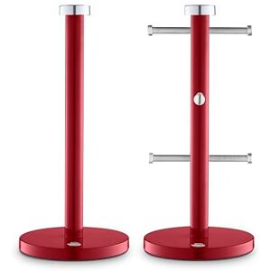 Swan Townhouse Kitchen Towel Pole and 6 Mug Tree Set with Colour Coated Iron, Chrome Accents and Weighted Bases, Red Swan Townhouse Kitchen Towel Pole and 6 Mug Tree Set with Colour Coated Iron, Chrome Accents and Weighted Bases, Red