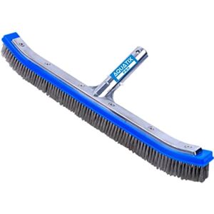 Aquatix Pro Heavy Duty Pool Brush Premium 18" Aluminium Swimming Pool Cleaning Brush by with Stainless Steel Bristles & EZ Clips, These Heavy Duty Brushes Cleans Walls, Tiles and Floors Effortlessly Aquatix Pro Heavy Duty Pool Brush Premium 18" Aluminium Swimming Pool Cleaning Brush by with Stainless Steel Bristles & EZ Clips, These Heavy Duty Brushes Cleans Walls, Tiles and Floors Effortlessly