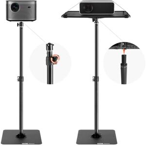 VEVOR Projector Stand, Projector Floor Stand Adjustable Height from 30.3 to 63.4 in, Projector Mount with Tray, Ideal for Outdoor Movies, Home, Office, Stage and Studio, Black VEVOR Projector Stand, Projector Floor Stand Adjustable Height from 30.3 to 63.4 in, Projector Mount with Tray, Ideal for Outdoor Movies, Home, Office, Stage and Studio, Black