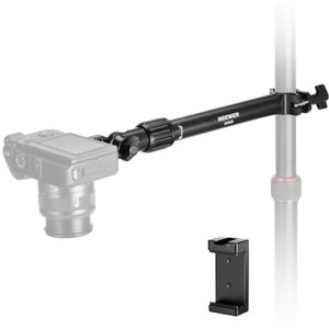 NEEWER Overhead Camera Mount Arm with Clip, 11"/28cm 180°&360° Holding Arm for Desk Stand, Fits 0.87"-1.1" Tube, 5.5lb/2.5kg Load Capacity for Camera LED Ring Light Microphone, DS008 NEEWER Overhead Camera Mount Arm with Clip, 11"/28cm 180°&360° Holding Arm for Desk Stand, Fits 0.87"-1.1" Tube, 5.5lb/2.5kg Load Capacity for Camera LED Ring Light Microphone, DS008