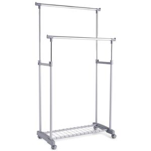 Zeller 17151 2-Piece 83 x 43 x 93.5-170 cm Rolling Clothes Rack Zeller 17151 2-Piece 83 x 43 x 93.5-170 cm Rolling Clothes Rack
