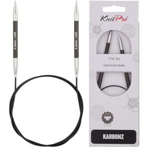 KNITPRO Karbonz Fixed Circular Needles 40" (100cm) 5.50 mm KNITPRO Karbonz Fixed Circular Needles 40" (100cm) 5.50 mm