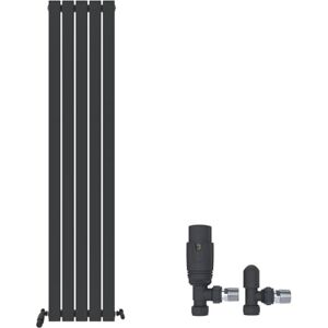 iBathUK Apex Tall Vertical Radiator with Mirror, Single Flat Panel, Wall Mounted for Bathroom,Kitchen,Living Room with Valve, Grey iBathUK Apex Tall Vertical Radiator with Mirror, Single Flat Panel, Wall Mounted for Bathroom,Kitchen,Living Room with Valve, Grey