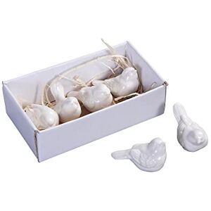 Creative Labs Set of 6 White Ceramic Birds Creative Labs Set of 6 White Ceramic Birds