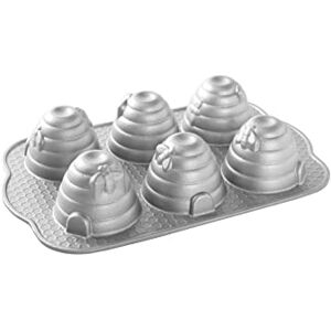 Nordic Ware 90737 Beehive 3D Cakelets Pan Silver Nordic Ware 90737 Beehive 3D Cakelets Pan Silver