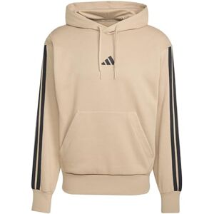 adidas Men's ESSENTIAL THREE STRIPES FLEECE HOODIE, warm sandstone/black, L adidas Men's ESSENTIAL THREE STRIPES FLEECE HOODIE, warm sandstone/black, L
