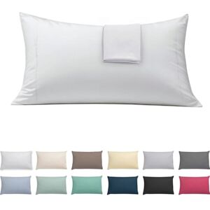 ECOMMERC3 Pack of 2 Pillowcases 45 x 85 Extra Soft and Comfortable White Pillow Case Made 100% in Spain, Breathable, Easy to Wash ECOMMERC3 Pack of 2 Pillowcases 45 x 85 Extra Soft and Comfortable White Pillow Case Made 100% in Spain, Breathable, Easy to Wash