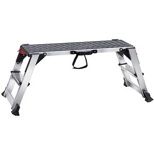VEVOR Folding Work Platform, 660 lbs Load Capacity, Aluminum Drywall Stool Ladder, Heavy Duty Work Bench w/Non-Slip Feet, Ideal for Washing Vehicles, Cleaning, Painting, Decorating VEVOR Folding Work Platform, 660 lbs Load Capacity, Aluminum Drywall Stool Ladder, Heavy Duty Work Bench w/Non-Slip Feet, Ideal for Washing Vehicles, Cleaning, Painting, Decorating