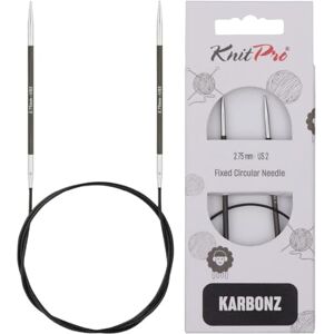 KNITPRO Karbonz Fixed Circular Needles 32" (80cm) 2.75 mm KNITPRO Karbonz Fixed Circular Needles 32" (80cm) 2.75 mm