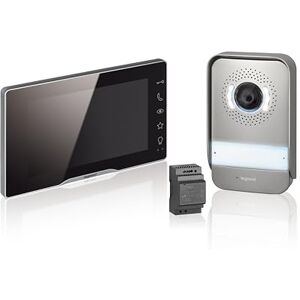 Legrand , EASYKIT Plus Video Door Intercom Kit with 2-Wire Connector, 7" Colour Monitor Mirrored & Wide Angle Camera, 1/2 Family Home Kit, Expandable, Row Installation Power Supply, IP54-IK07, 368915 Legrand , EASYKIT Plus Video Door Intercom Kit with 2-Wire Connector, 7" Colour Monitor Mirrored & Wide Angle Camera, 1/2 Family Home Kit, Expandable, Row Installation Power Supply, IP54-IK07, 368915