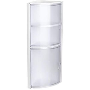 TATAY Bathroom Storage Corner Cabinet with 2 Doors Wall Fixing with or without Screws Polypropylene Screws Included Easy to Clean Holds up to 8 kg Durable Plastic 20x20x62.5 cm Glaçé TATAY Bathroom Storage Corner Cabinet with 2 Doors Wall Fixing with or without Screws Polypropylene Screws Included Easy to Clean Holds up to 8 kg Durable Plastic 20x20x62.5 cm Glaçé