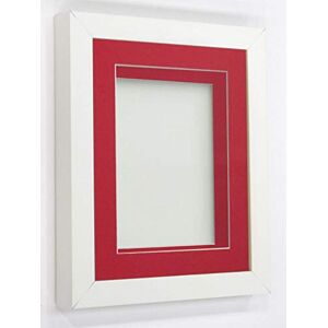 Frame Company Rickman Box Frame White with Red Mount, 24x18 for 18x12 inch Frame Company Rickman Box Frame White with Red Mount, 24x18 for 18x12 inch