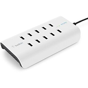 Belkin B2B139vf Rockstar 10-Port USB-A Charger (10 x 2.4 A Fast Charging, Built-In Surge Protection) White Belkin B2B139vf Rockstar 10-Port USB-A Charger (10 x 2.4 A Fast Charging, Built-In Surge Protection) White