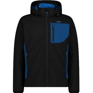 CMP Man Jacket Zip Hood, Black-Petrol, 58 CMP Man Jacket Zip Hood, Black-Petrol, 58