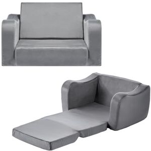 VEVOR 2-in-1 Kids Sofa, Foldable Toddler Soft Couch with Armrests, Made of 28D Sponge & Short Pile, Convertible Toddler Chair to Lounger, Kid Couch Fold Out for Fun Playtime or Comfy Lounging, M, Gray VEVOR 2-in-1 Kids Sofa, Foldable Toddler Soft Couch with Armrests, Made of 28D Sponge & Short Pile, Convertible Toddler Chair to Lounger, Kid Couch Fold Out for Fun Playtime or Comfy Lounging, M, Gray