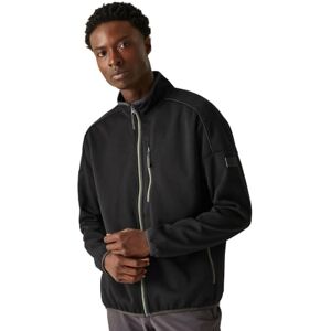 Regatta Men's Kames Full Zip Fleece Mottled Black (Agave Green), L Regatta Men's Kames Full Zip Fleece Mottled Black (Agave Green), L