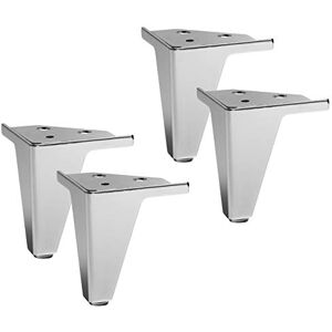 IPEA 4 Legs for Furniture and Sofas Model Gemma Height 105 mm Set of 4 Iron Legs for Cabinets and Furniture Modern and Elegant Design Chrome Metal Colour IPEA 4 Legs for Furniture and Sofas Model Gemma Height 105 mm Set of 4 Iron Legs for Cabinets and Furniture Modern and Elegant Design Chrome Metal Colour