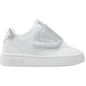 Reebok Unisex Kid's Court Clean Hook & Loop Sneaker, White/White/Silver, 25.5 Reebok Unisex Kid's Court Clean Hook & Loop Sneaker, White/White/Silver, 25.5