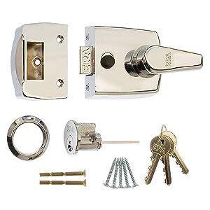 ERA Replacement Front Door Lock 60mm Chrome Effect Body ERA Replacement Front Door Lock 60mm Chrome Effect Body
