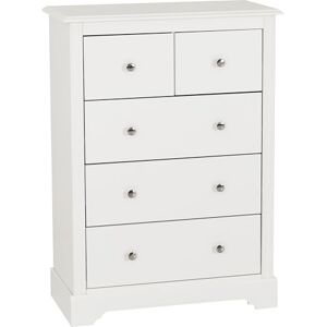 Seconique Stratford 3+2 Drawer Chest in White Seconique Stratford 3+2 Drawer Chest in White