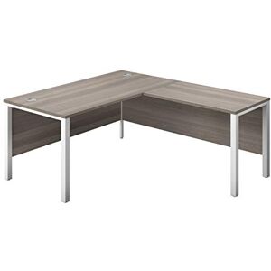 Office Hippo Heavy Duty Corner Office Goalpost Desk with Right Return, Home Office Desk, Filing, PC Desk For Office or Home, 5 Yr Wty, MFC Grey Oak Top, White Legs, 180cm x 180cm Office Hippo Heavy Duty Corner Office Goalpost Desk with Right Return, Home Office Desk, Filing, PC Desk For Office or Home, 5 Yr Wty, MFC Grey Oak Top, White Legs, 180cm x 180cm