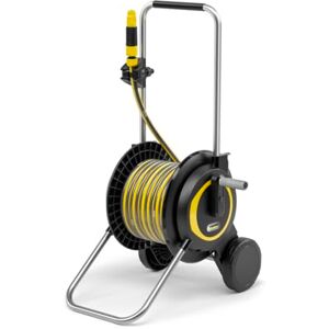 Kärcher HT 3.20 Compact and Movable Hose Trolley with Extra Wide Base, Height-Adjustable Handle, Includes Syringe Holder, 20 m Hose and Watering Accessories, Black Kärcher HT 3.20 Compact and Movable Hose Trolley with Extra Wide Base, Height-Adjustable Handle, Includes Syringe Holder, 20 m Hose and Watering Accessories, Black