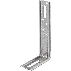 Alberts Adjustable Bracket 90° Angle Embossed with Elongated Hole Sendzimir-Galvanised 70 x 140 x 30 mm / 25 STK. Alberts Adjustable Bracket 90° Angle Embossed with Elongated Hole Sendzimir-Galvanised 70 x 140 x 30 mm / 25 STK.